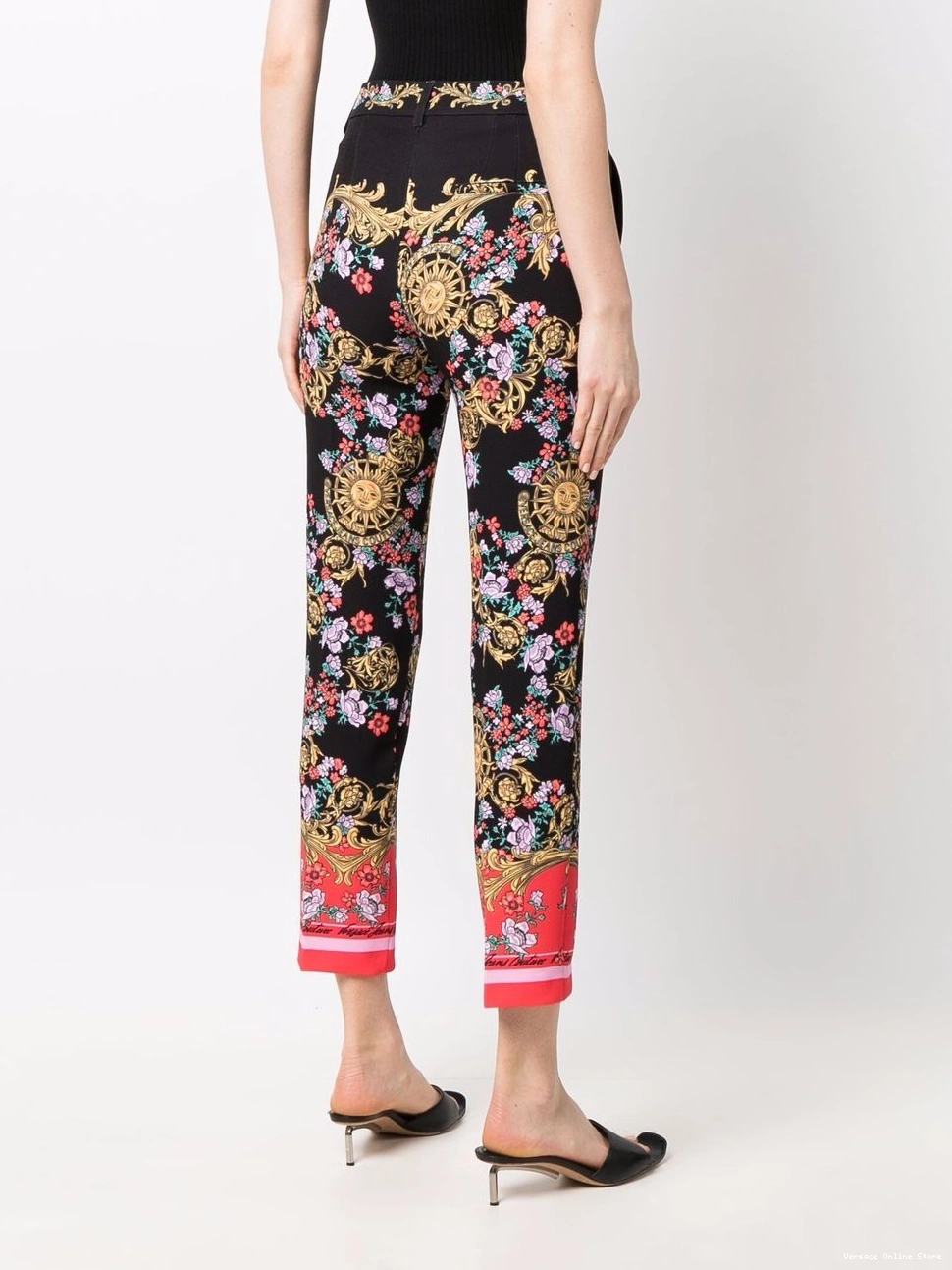 Affordable Women fitted print trousers Couture Versace Jeans baroque 0803